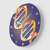 DNAスポットライト科学 ラージ壁時計 (傾斜)