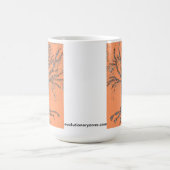 DNAツリーまたは生命のツリーを様式化オレンジマググ コーヒーマグカップ (中央)