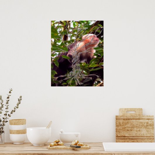 DNAツリーまたは生命の木のポスターモンキー背景 ポスター (キッチン)