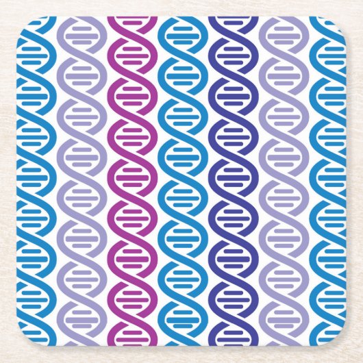 DNAパターン スクエアペーパーコースター (正面)