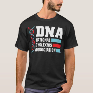 DNA全国失読症協会 生物学 70年代 ガール Tシャツ