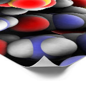 DNA分子。DNAの分子モデル ポスター (角)