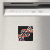 DNA分子。DNAの分子モデル マグネット (インサイチュ (食洗機))