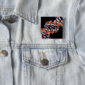 DNA分子。DNAの分子モデル 缶バッジ (インサイチュ)