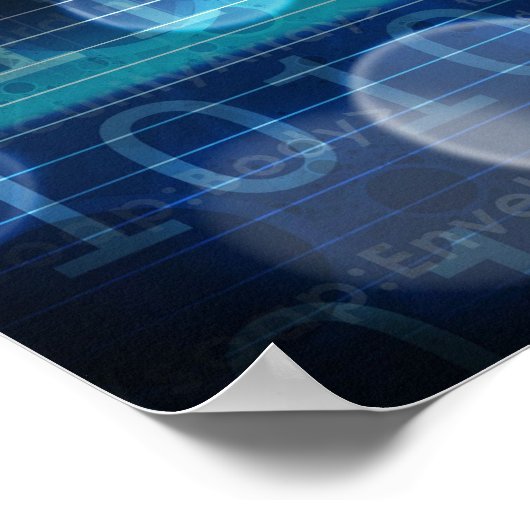 DNA医学・バイオ化学遺伝子 ポスター (角)