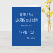 DNA感謝していことわざブルーを共有おもしろいする カード (黄色い花)