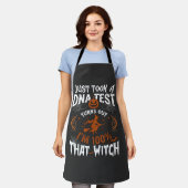 DNA検査の魔女 ハロウィン カボチャ クモの巣 エプロン (着用した状態)