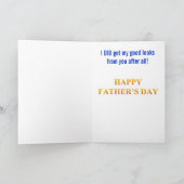 DNA検査は嘘じゃない！父の日 カード (内部)