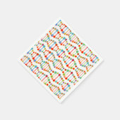 DNA構カラフル造パターン スタンダードカクテルナプキン (角)