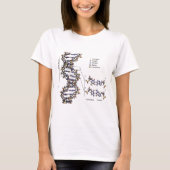DNA構造デオキシリボ核酸塩基図 Tシャツ (正面)