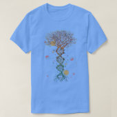 DNA樹木生命生物学環境科学遺伝学 Tシャツ (デザイン正面)