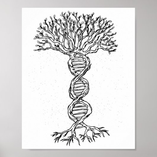 Dna樹木生命遺伝学生物学生物学研究地球日 ポスター (正面)