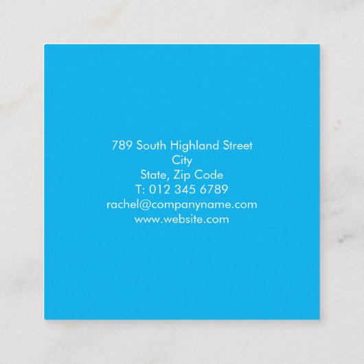 DNA科学ユニークをテーマにした スクエア名刺 (裏面)