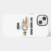 DNA複製に猫好き遺伝子あり iPhoneケース (裏面横)