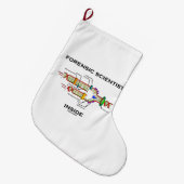 DNA複製ユーモアの中の法医学者 ラージクリスマスストッキング (正面 (吊り時))