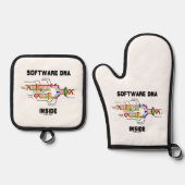 DNA複製ユーモア内のソフトウェアDNA 鍋つかみ&鍋敷きセット (正面)