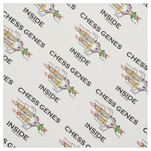 DNA複製ユーモア内のチェス遺伝子 ファブリック (見本)
