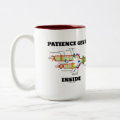 DNA複製ユーモア内の忍耐性遺伝子 ツートーンマグカップ (左)