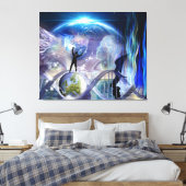 DNA覚醒デザイン キャンバスプリント (インサイチュ (寝室))