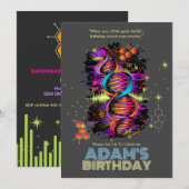 DNA走誕生日の音楽 招待状 (正面/裏面)