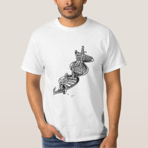 DNA進化ラダー付きTシャツ Tシャツ