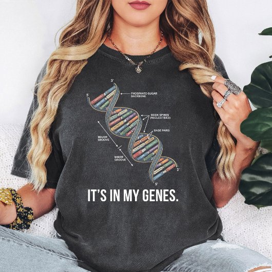 DNA遺伝子本科学教育デザイン Tシャツ