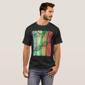 DNA遺伝学周期表要素生物学者Ret Tシャツ (正面フル)