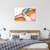 DNA鎖カラフルの発現 キャンバスプリント (インサイチュ (寝室))