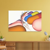 DNA鎖カラフルの発現 キャンバスプリント (インサイチュ (リビング))