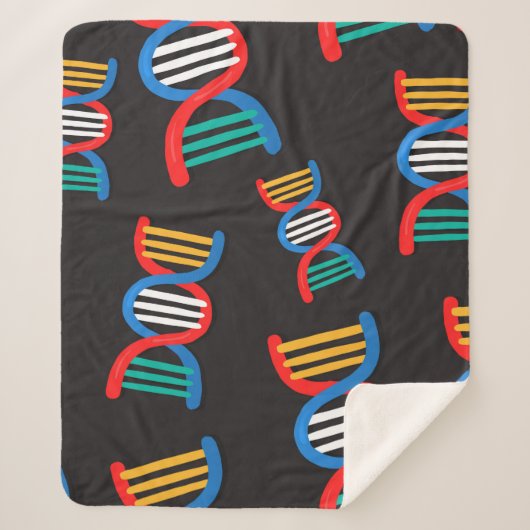 dna鎖パターン シェルパブランケット (正面)