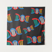 dna鎖パターン タペストリー (正面(横))