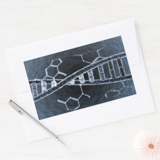 DNA鎖 長方形シール (封筒)