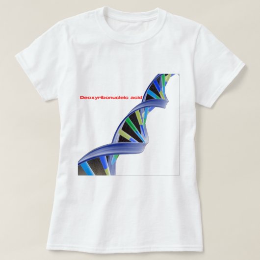 DNA -デオキシリボ核酸 Tシャツ (デザイン正面)