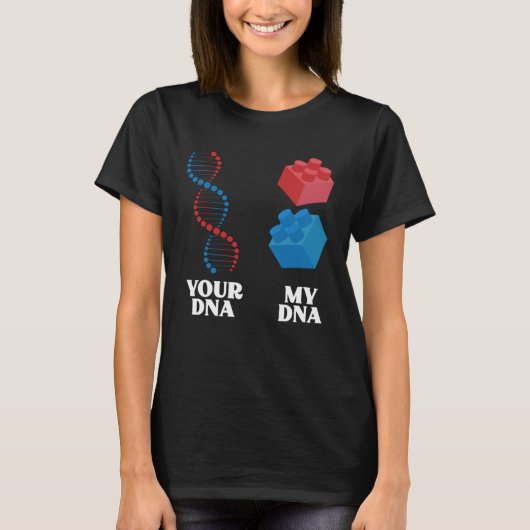 DNA マスタービルダー おもちゃのレンガ Tシャツ (正面)