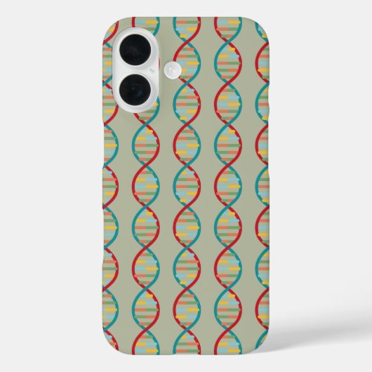 ​DNA​ミッド・センチュリーSTEMモダン生物学のグストライプリーン Case-Mate iPhoneケース (裏面)
