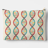 DNAミッド・センチュリーSTEMモダン生物学のストライプクリーム アクセサリーポーチ (裏面)