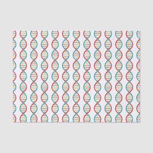 DNAミッドSTEMモダン生物学ストライプ白 薄葉紙 (正面)