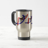 DNA -二重螺旋の再使用可能なタンブラー トラベルマグ (正面左)