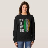 DNA+指紋+生体認証+アイルランド+国旗 スウェットシャツ (正面フル)