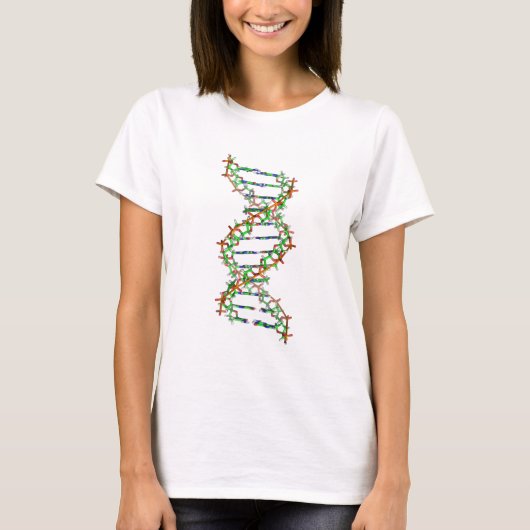 DNA -科学か科学者または生物学 Tシャツ (正面)