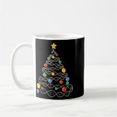 Dna Christmas Tree Funny Science Puns Christmas Te コーヒーマグカップ (左)