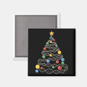 Dna Christmas Tree Funny Science Puns Christmas Te マグネット (正面/裏面)