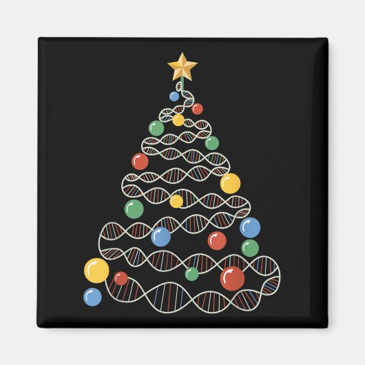 Dna Christmas Tree Funny Science Puns Christmas Te マグネット (正面)