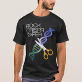 Dna Funny Rock Paper Crispr Genetic Science Race  Tシャツ (正面)