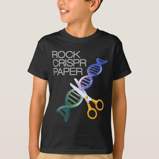 Dna Funny Rock Paper Crispr Genetic Science Race  Tシャツ (正面)