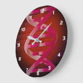 DNA ID赤色医学 ラージ壁時計 (傾斜)
