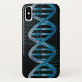 DNA ID ブルー サイエンス モダン クール Case-Mate iPhoneケース (裏面)