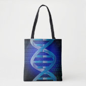 DNA ID ブルー 医学・サイエンス トートバッグ (正面)