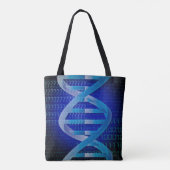 DNA ID ブルー 医学・サイエンス トートバッグ (裏面)