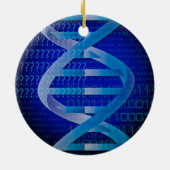 DNA ID ブルー 医学 セラミックオーナメント (裏面)